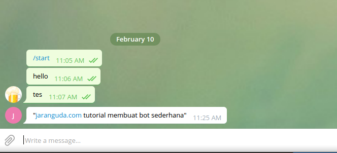 membuat bot telegram dengan php mysql